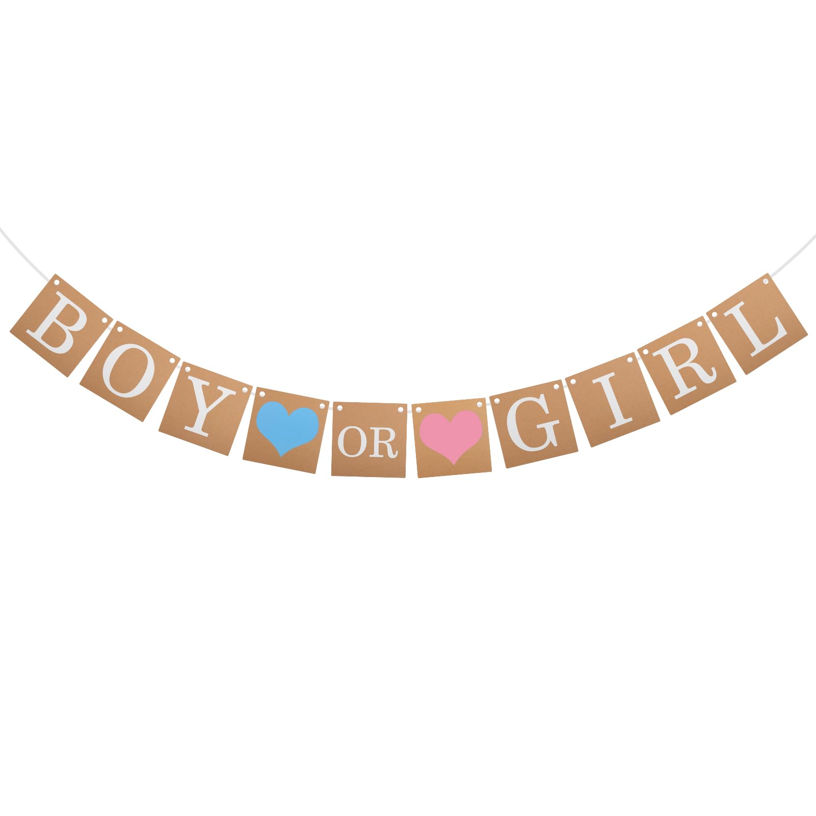 Bestofun Boy or Girl Banner - Gender Reveal Party Decoration, He or She Baby Gender Sign for Party Decorations, Neutral Gender Reveal Decor for Baby
