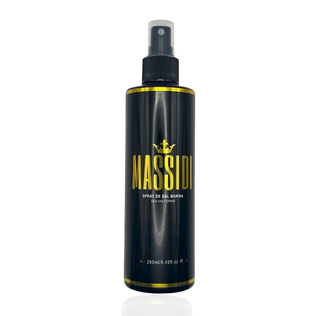 Spray de sal marina Massidi - Sal marina para texturizar y ondular el pelo - Agua de mar para el pelo de hombre y mujer - Sea salt spray - 250ml