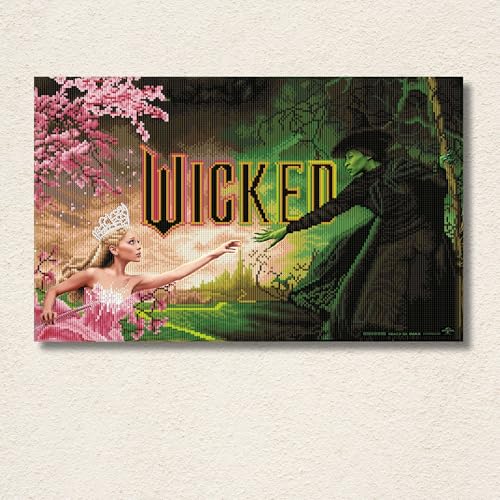 CRAFTHUB Wicked Diamond Art Everyone Deserves The Chance to Fly 5D Diamond Painting Kit & Tools with Big Trays & Light Pens Officially Licensed Merchandise 25.6 x 15.7