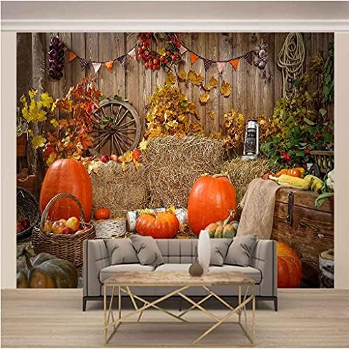 Miniatura 2 de LYSYMO Wall Murals Wallpaper Autumn Fruit Harvest Wallpaper Photo Poster Sofa Kids Adults TV Backdrop Playroom Self-Adhesive Canvas Wallpaper Wall