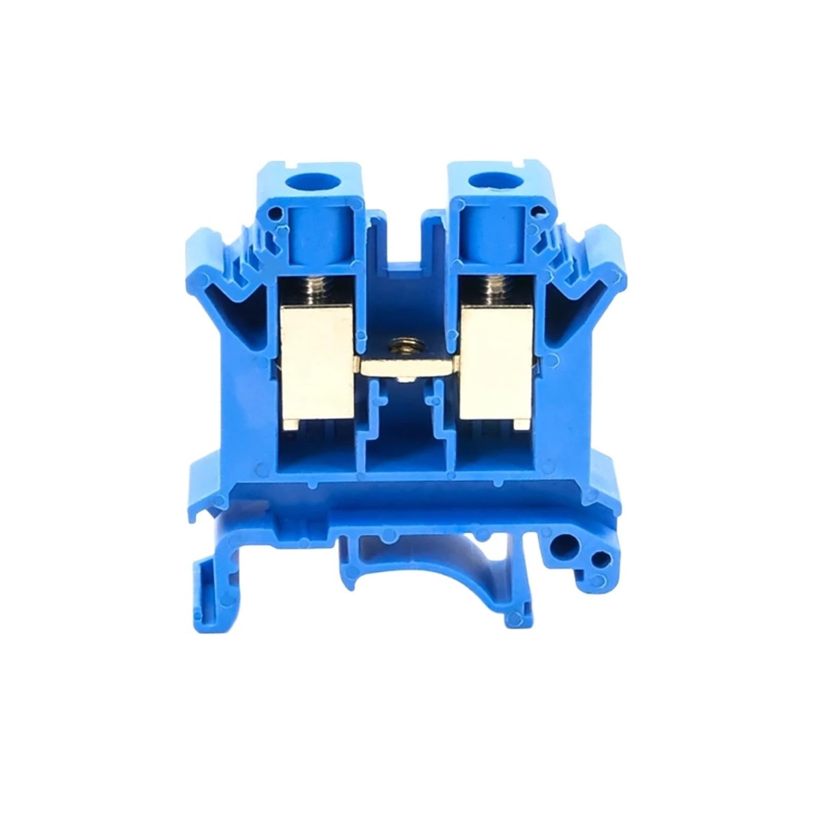 Conectores de cableado UK-10N de tornillo para carril DIN, bloques terminales azul, 10x 4