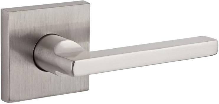 Baldwin PSSQUCSR150 Reserve Passage Square with Contemporary Square Rose in Satin Nickel Finish