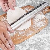 Wałek do ciasta ze stali nierdzewnej, 32,5 cm nieprzywierający do masy cukrowej, pierogów, ciasteczek, ciasta na pizzę, makaronu, metalowy wałek