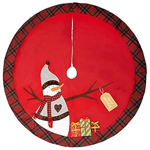 com-four® Premium kerstboomdeken ter bescherming tegen dennennaalden – ronde kerstboomdeken voor de kerstboom – onderlegger met kerstmotief