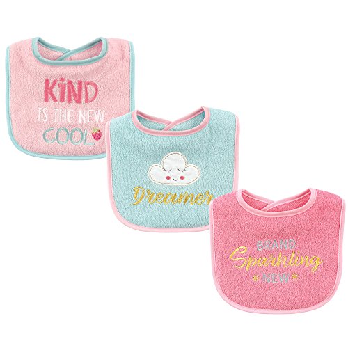 Image of Luvable Friends Unisex Baby Cotton Terry Drooler Bibs with Fiber Filling