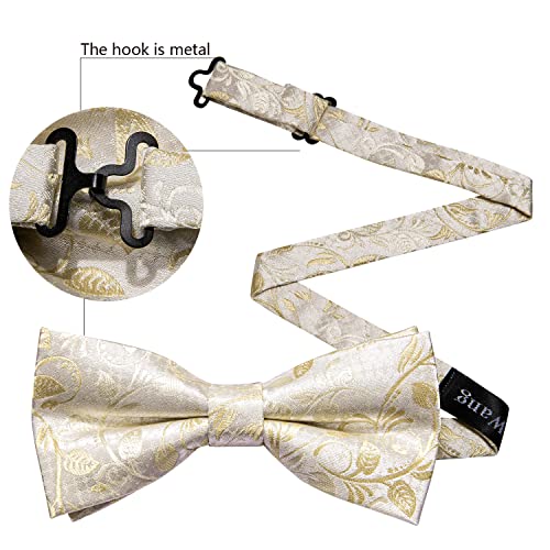 Image of YOHOWA Men Suspenders 6 Clips Strength Adjustable Y Braces Pre-Tied Bow Tie Set Formal Wedding Party