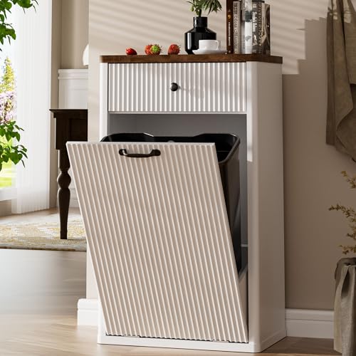 Spurgehom 13 Gallons Tilt Out Trash Can Cabinet Freestanding Kitchen