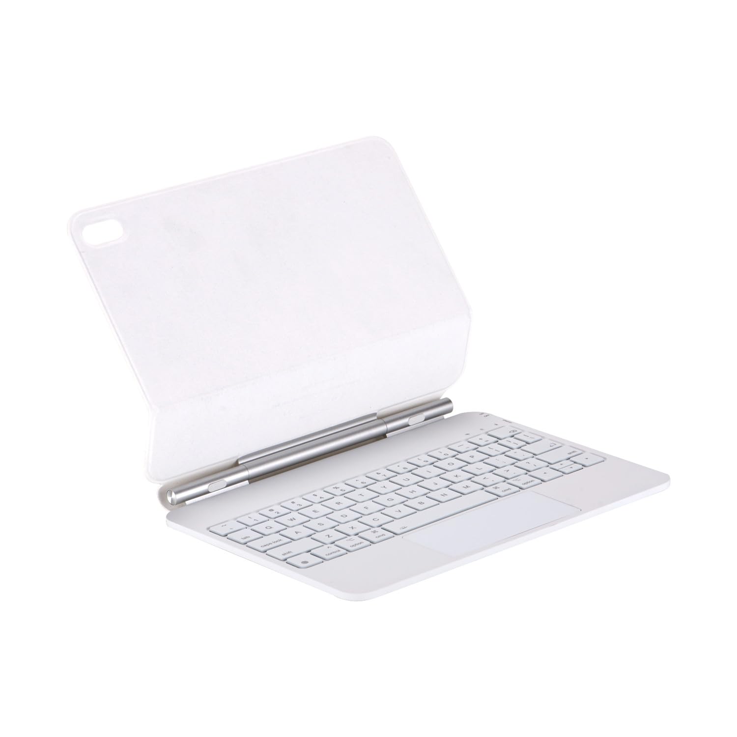 X8 Magic Control Custodia protettiva magnetica con tastiera tattile multi-touch, supporto regolabile a 135°(iPad 10a generazione 10,9 pollici 2022/iPad 11 pollici (A16) 2025) Bianco