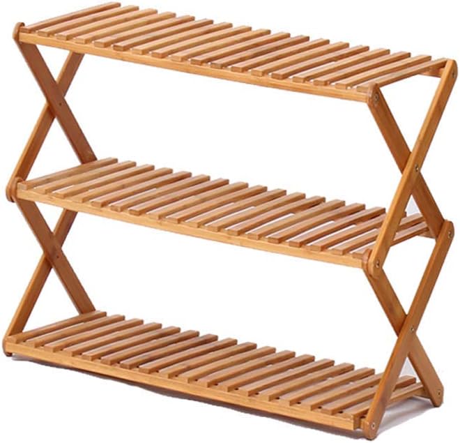 Home Decoration Multifunction Shoe Shelf Space Simple Solid Wood Multi-Layer Shoe Cabinet Multi-Function Dust-Proof Dormitory Home Free Installation Foldable,70X28X41Cm