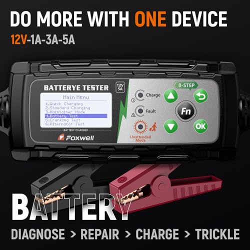 Image of FOXWELL NT630 Plus + FOXWELL BC521 12V 5A Battery Charger, Tester, Trickle Charger & Desulfator