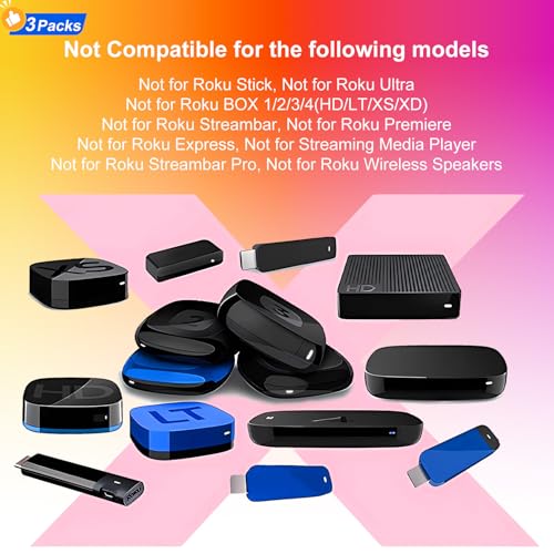 Image of (3 Pack) for Roku TV Remote Control Replacement, for TCL Roku /Onn Roku TVs