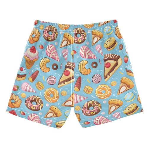 ALAZA Cake Ice Cream Donut Boys Quick Dry Beach Board Shorts Kids Swim Trunks Bathing Suit Swimsuit2