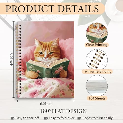 Cahier de lecture chat A5 pour ne plus oublier vos avis de livres - 7