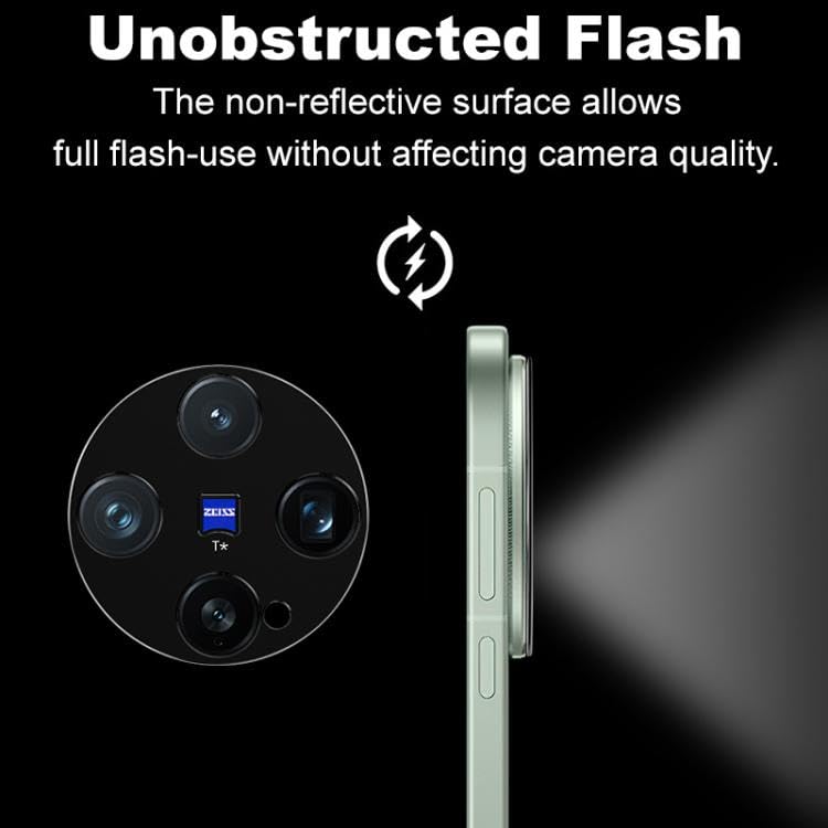 Image of FabeKee Glass Camera Lens Protector For vivo X200 5G [9H Hardness] [6D Lens Protector ] [Easy Installation] Black (vivo X200)