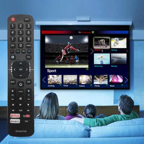 Reemplazo Mando Hisense EN2X27HS para Hisense Smart TV H65N5300 H65M5500 H43M3000UK H40M3300