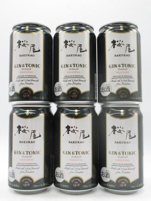 Amazon.co.jp: 【お酒】【6缶セット】 サクラオ 桜尾 ジン