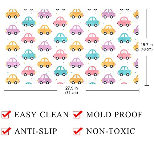 Tapis de bain antidérapant lavable en machine avec ventouses 40 x 70 cm - 5