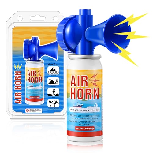 ElectricWise 1 Pack Air Horn, 122dB Very Loud Air Horns Can, Heard Up to 1/2 Mile Away, 1.4OZ Small Boat Air Horns for Safety, Meet US Coast Guard Ideal for Boating, Camping, Hiking, Sporting Events