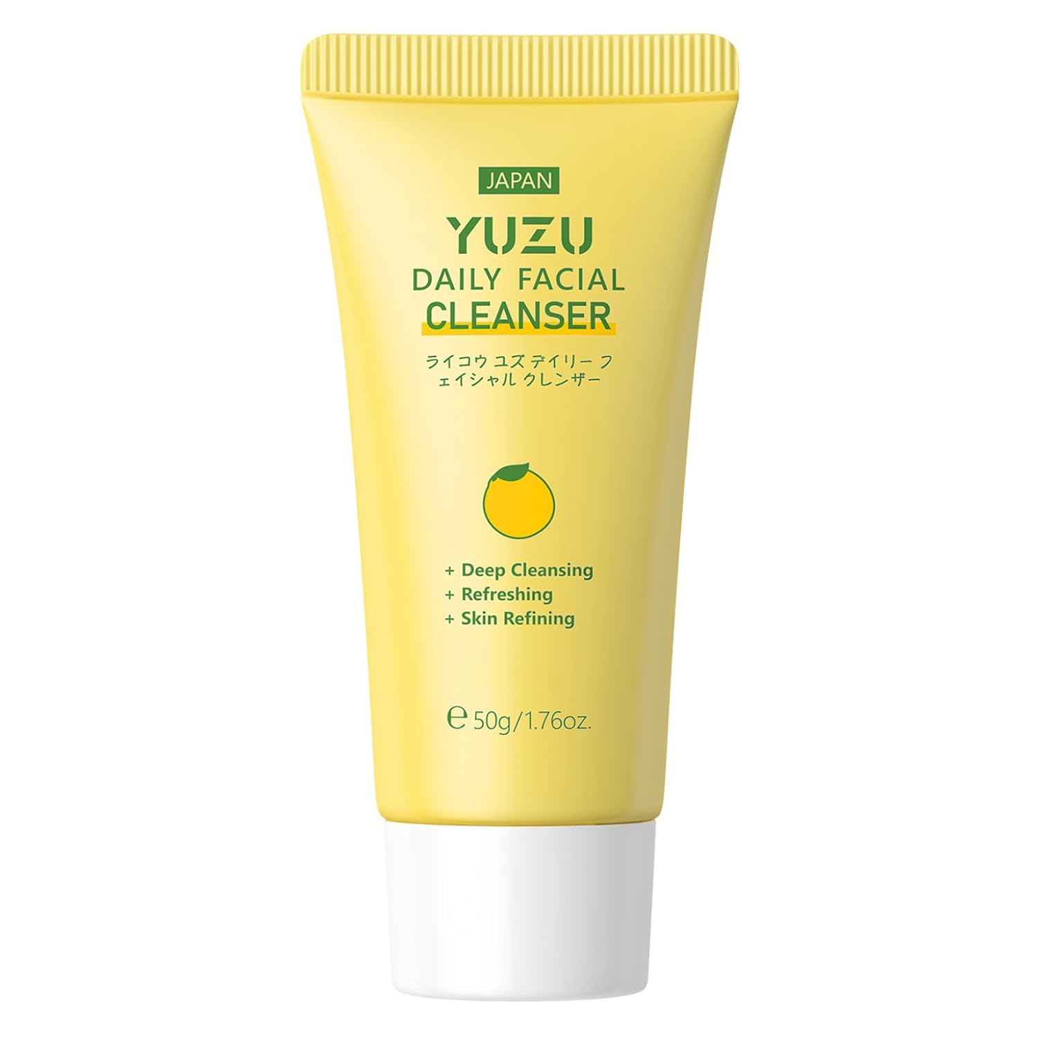 JanJean Women’s Grapefruit Facial Cleanser – 50g Gentle Face Wash, Hydrating Formula for Refreshing Daily Use Yellow One Size