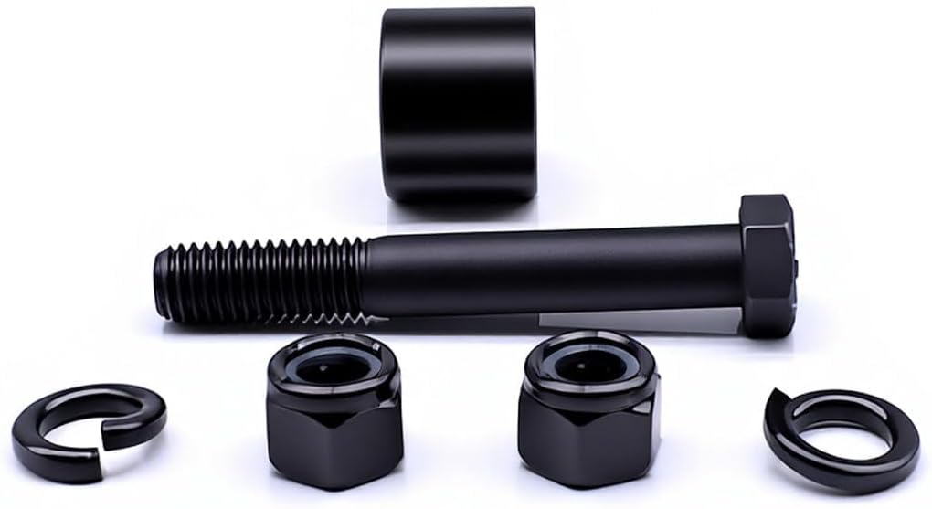 1 Inch Handlebar Risers Spacers Kit Compatible with Harley Davidson Touring Sportster Softail Dyna Models - Black CNC Aluminum Handle Bar Extension Mount Clamp for Improved Riding Posture​