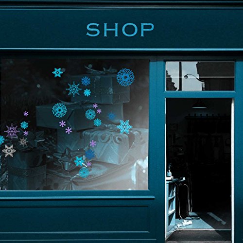 Natale, Motivo Fiocchi di Neve Adesivi in Vinile