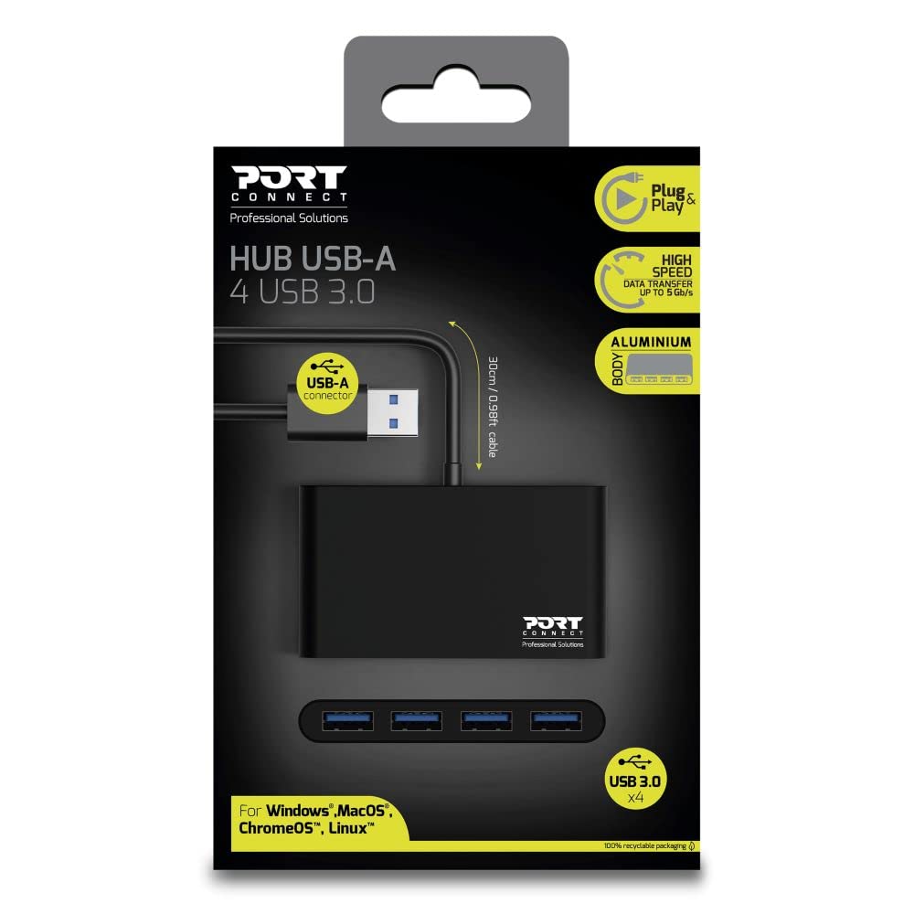 Port Connect hub USB-a 4 Ports 3.0-5 GB/s