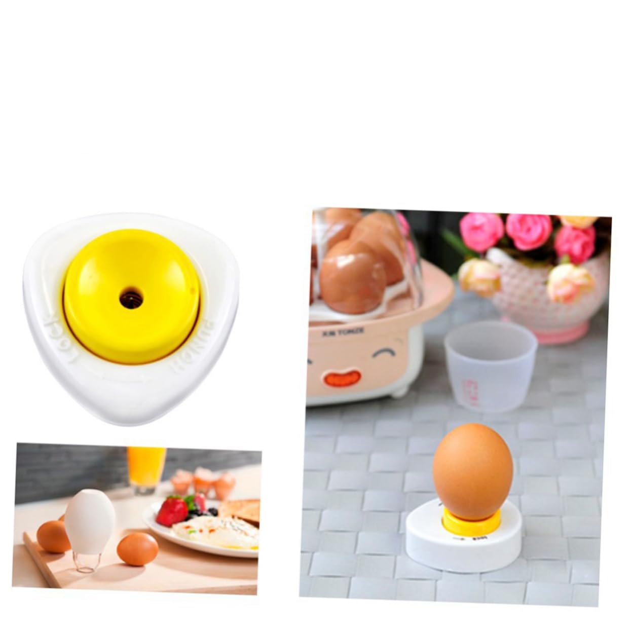 COLLBATH 2PCS Egg White Separator Household Kitchen Gadget for Piercing and Filtering Compact and Lightweight Design Material present for Cooking Enthusiasts