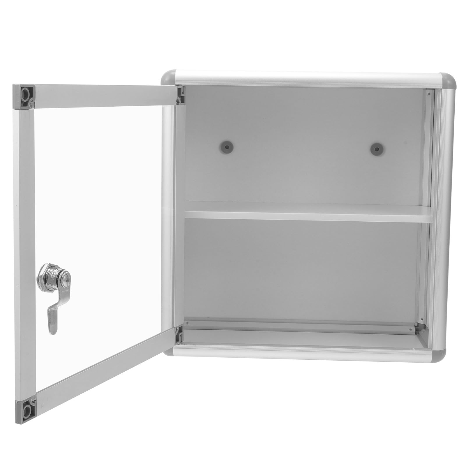 VILLCASE Botiquín de Pared Llave de Aleación de Aluminio Plata | Almacenaje Multifunción, Diseño Seguro, para Objetos Valiosos y Efectos Personales, Uso en Taquilla o Viaje