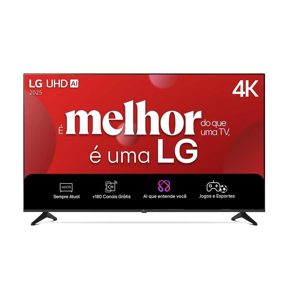 Smart TV 4K 43" LG UHD 43UA75 Processador α7 AI Ger8 4K Super Upscaling Google Cast Alexa Integrado Controle Remoto Padrão WebOS 25