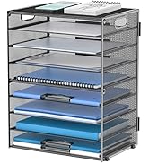 Daltack 3-Tier Paper Organizer With Handle, Mesh Desk - View #12