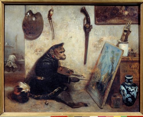 Pinturas murales retro il pittore di animali de Gabriel Decamps decoracion con alma