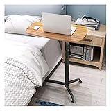 used bedroom furniture stores  Easy to Assemble Mobile Desk with Adjustable Height It Can Be Used in The Bedroom Living Room Bed Nursing (Color : Wood) (Ancient Oak)