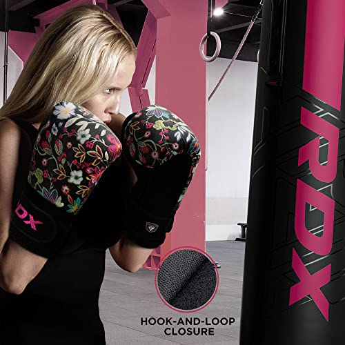 Rdx Women Boxing Gloves For Training Muay Thai Flora Skin Ladies Mitts For Sparring, Fighting Kickboxing Good For Punch Bag, Focus Pads And Double End Ball Punching #TOP2