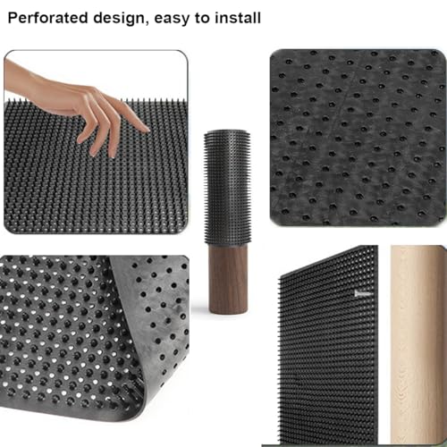 2 pads rascadores de PVC para perro 11.8 x 11.8 pulgadas miniatura 4