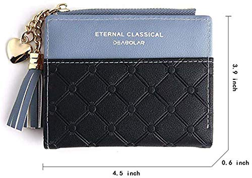 Image of Valentoria Womens Wallet Cute Elegant Long Slim Card Holder Case Minimalist Coin Purse Thin Tassels Zip Clutch Wallets for Girls Ladies | Cute