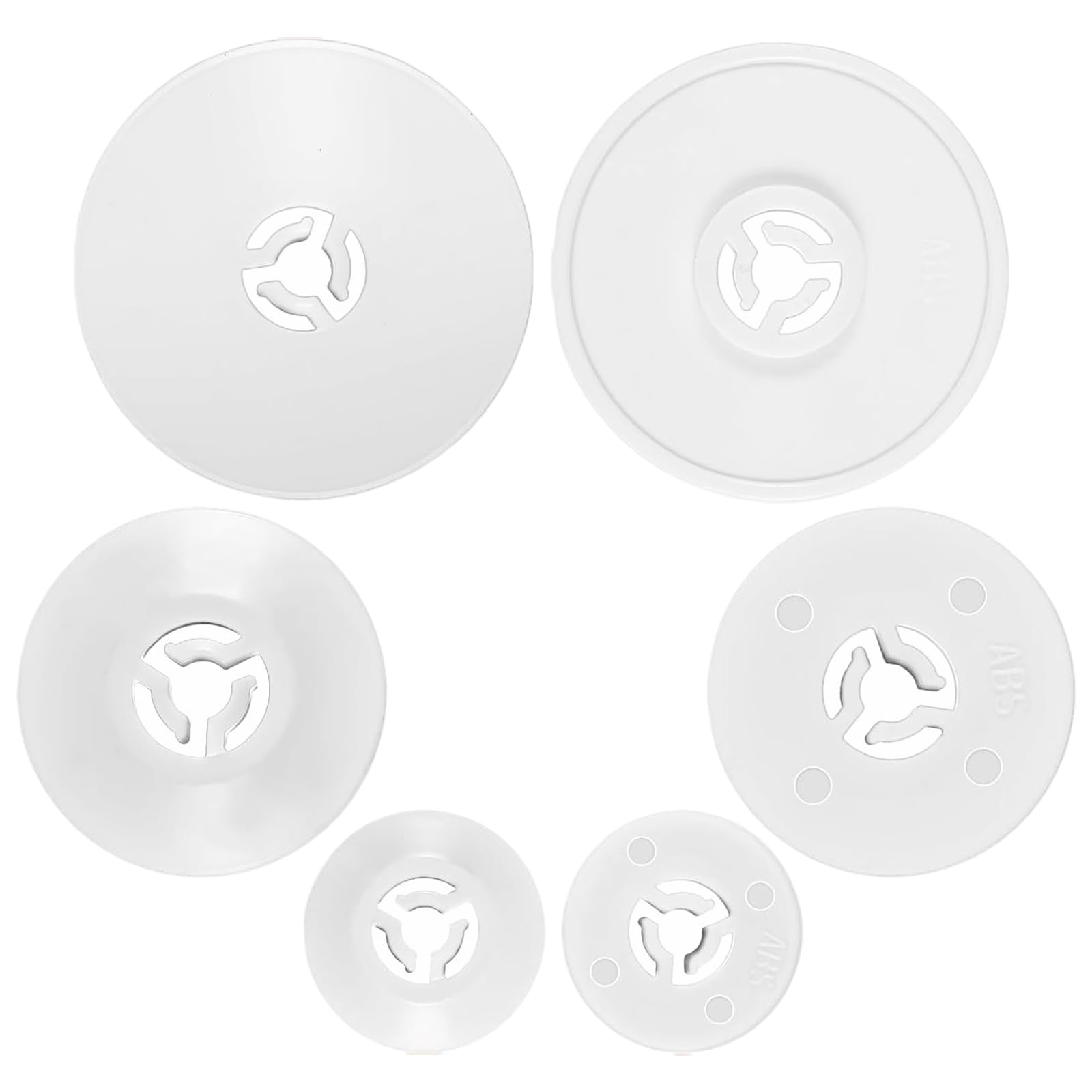 ZenithQuest 6 Pcs Sewing Machine Spool Cap Set, 3 Sizes (40mm, 30mm, 25mm) Replacement Spool Pin Caps, Universal Spool Holders for Domestic Sewing & Embroidery Machines