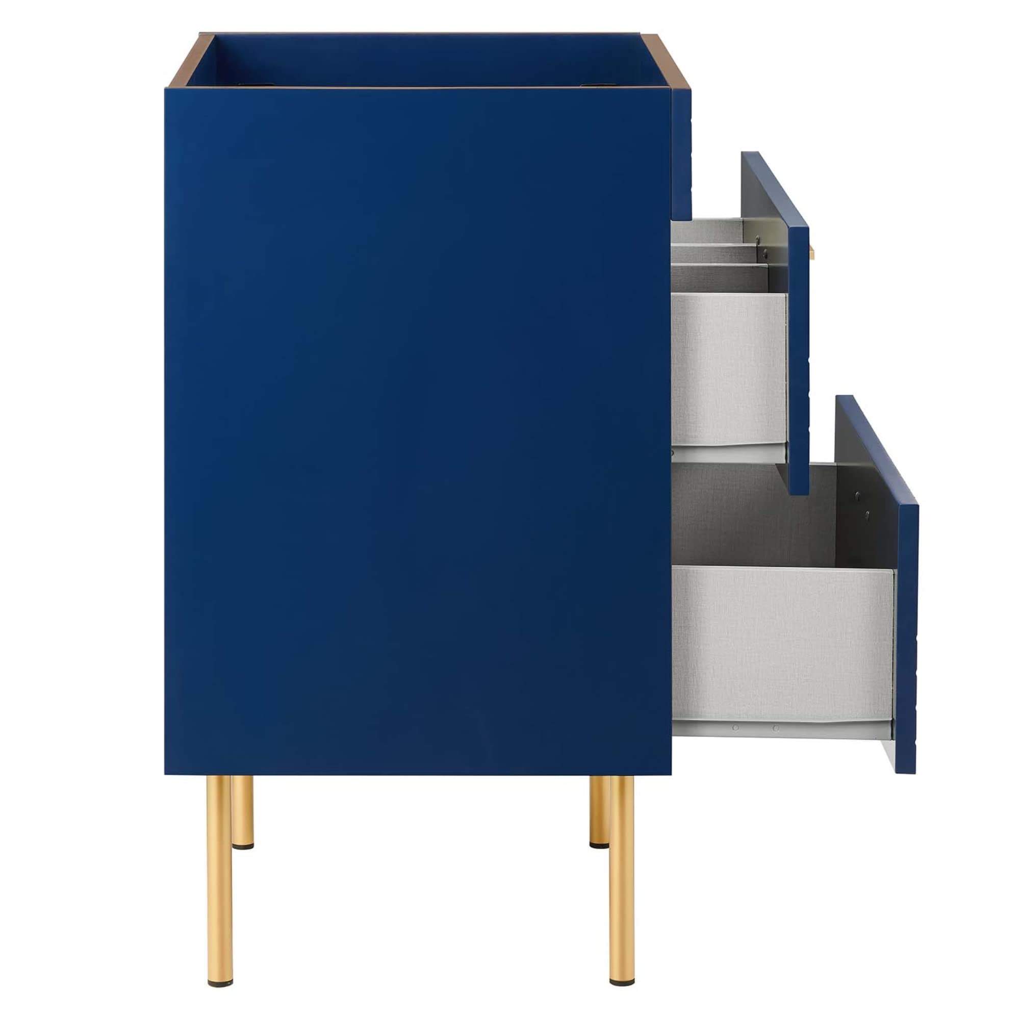 Modway Daybreak 23.5" Particleboard MDF Wood and Metal Bathroom Vanity in Blue