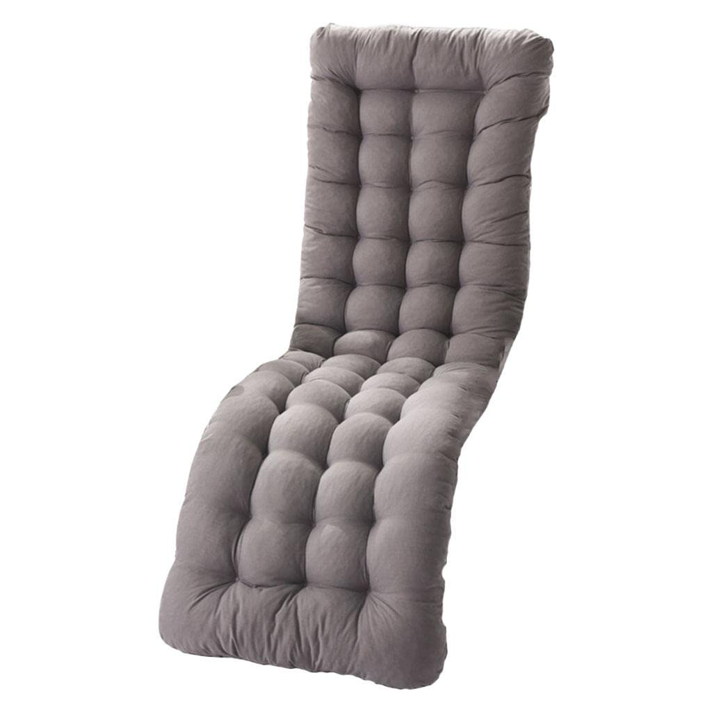 Comfortable Polyester Garden Recliner Cushion Thickened Mat Outdoor Indoor Grey B-image-39