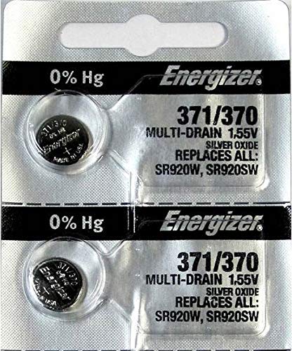 Energizer 371 or 370 Oxide SR920SW Zero Mercury Watch Batteries