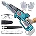 Mini Kettensäge für Makita 18V Akku，1200W Bürstenlose Kettensäge Elektrisch 6&8 Zoll,Akku Kettensägen Handkettensäge für Gartenscheren,Holzschneiden... nicht enthalten)