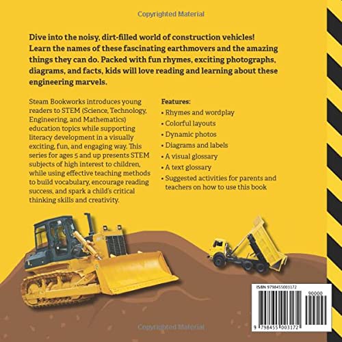 Dirt Machines: Heavy-Duty Construction Vehicles | A STEM Book for Kids | Beginning Readers | Ages 5 and Up (STEM Books for Kids) - Image 2