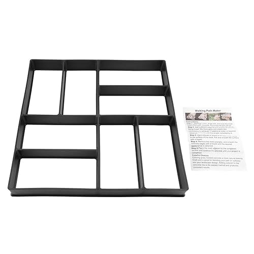 KUIKUI Moldes de hormigón y formas para adoquines, moldes de camino de hormigón DIY para pasarela de jardín, molde reutilizable de hormigón para