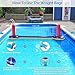 Jasonwell Pool Toys Games Set - 3 in 1 Pool Volleyball Net Basketball Hoop Ring Toss Game Inflatable Floats Water Floating Volleyball Swimming Pools Party Game Accessories Toy Gift Kids Teens Adults