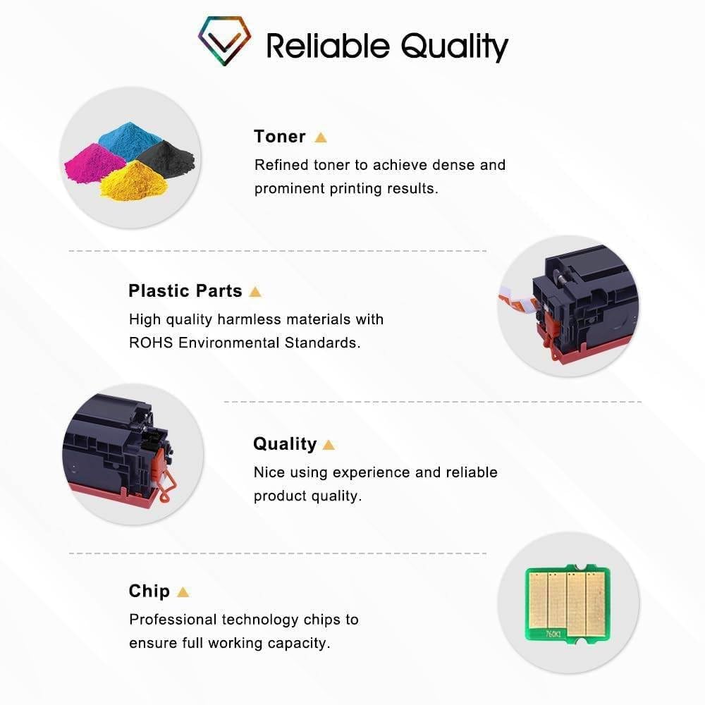 067H Toner Kompatibel für Canon 067H 067 i-SENSYS MF657Cdw MF655Cdw MF651Cw | LBP631Cw LBP632Cdw LBP633Cdw MF656Cdw MF653Cdw MF654Cdw 4er-Pack (Schwarz Cyan Gelb Magenta)