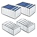 4Pcs Organizadores de Cajones de Tela Cajas Almacenamiento Plegable para Almacenar Jeans Pantalones, Suéter, Medias, Camisetas, Organizador Armario Ropa Separadores de Cajones (Blanco(7+7+7+7))