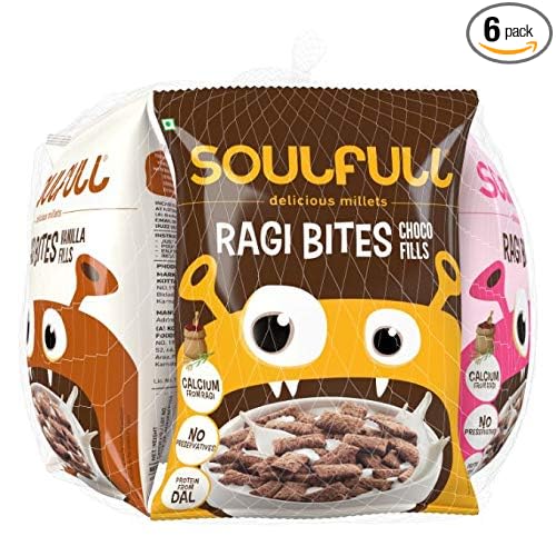 Soulfull Choco/Vanilla Fills -Pack of 6 (35gmsx6) - Free Toy