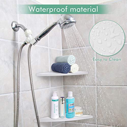 3 stuks zwevende hoekplank wandmontage opslag display plank meubelen kantoor decoratie voor slaapkamer, badkamer, keuken… - Image 4