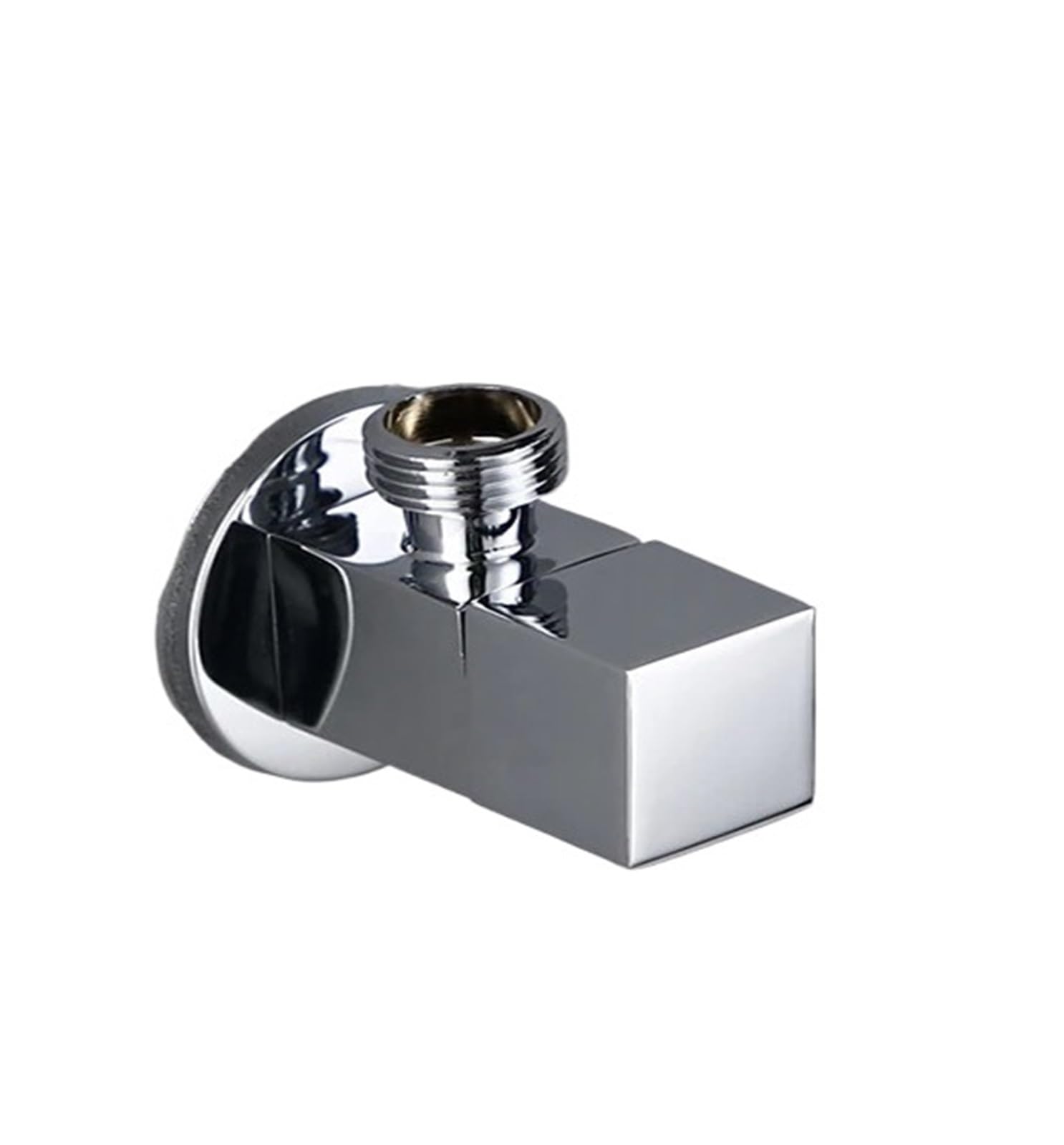 Yilwpv Silver 2 Pcs Faucet Angle Valve G1/2 Toilet Flush Brass Chrome Bathroom Accessories For Bathroom(Silver)
