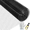 VEVOR Hardware Cloth, 24 x50' & 1x1 Mesh Size, Galvanized Steel Vinyl Coated 16 Gauge Welded Wire w/A Cutting Plier & A Pair of Fabric Gloves, for Garden Fencing & Pet Enclosures, Black