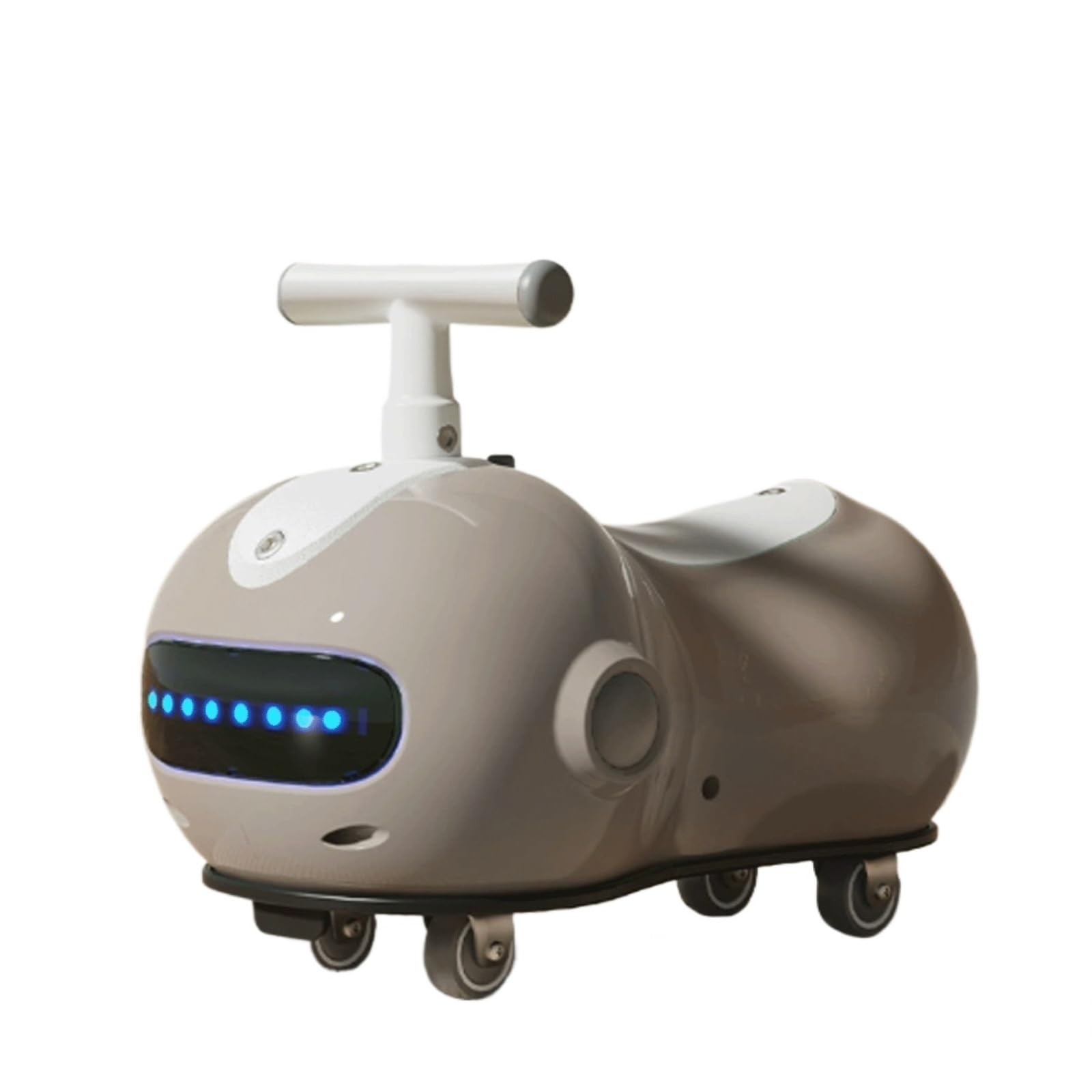SDGBCXD Swing Car, Wiggle Car Peanut Shape Music Light Anti-rollover Swing Whith Helmet Backpack Age 3+ Cars(Caf�)